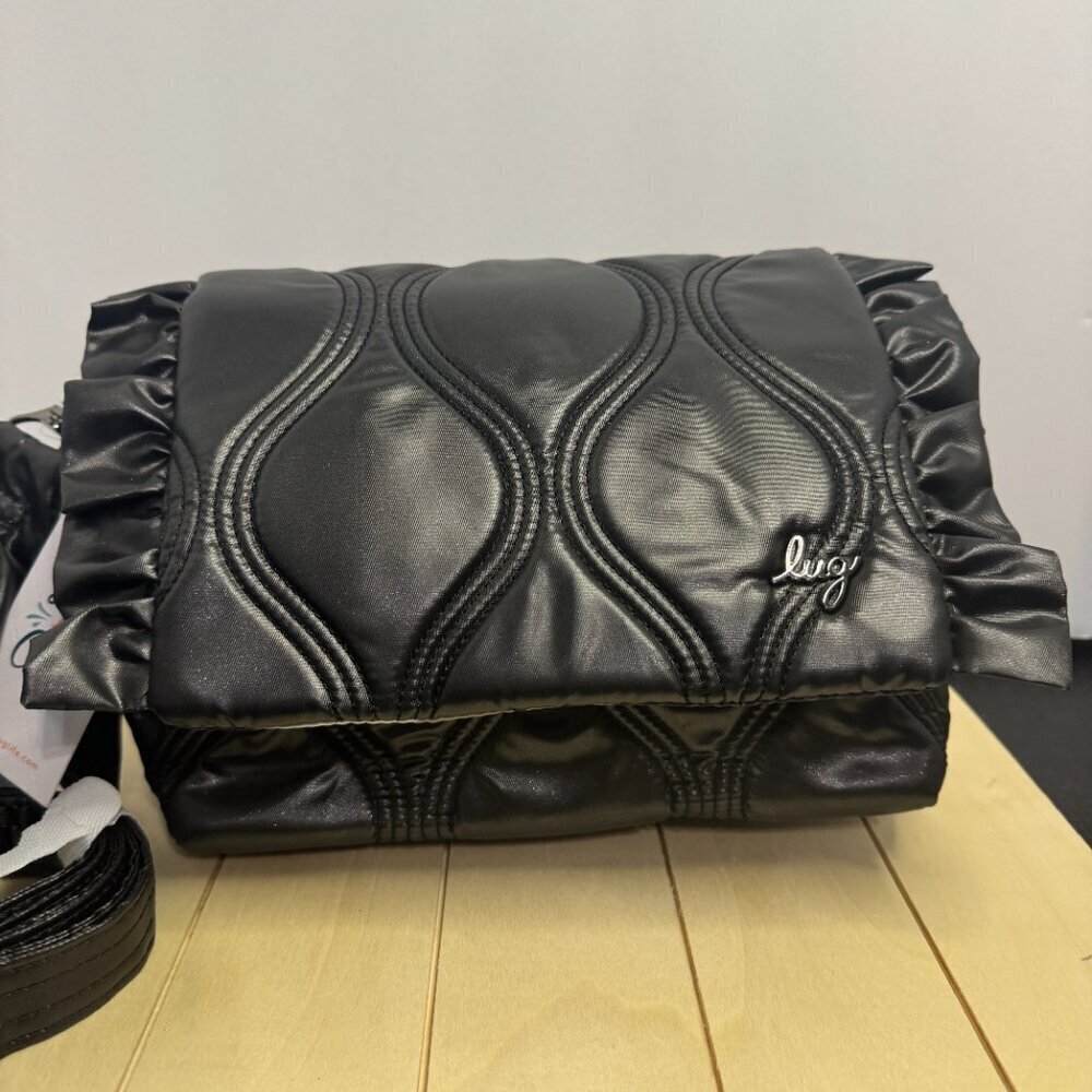 LUG Conga in Metallic Black with two straps NWT